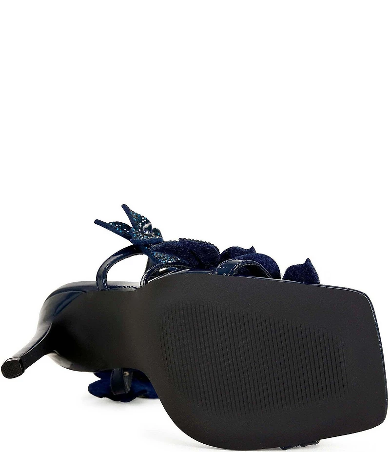 Azalea Wang Romi Rhinestone Flower Dress Sandals