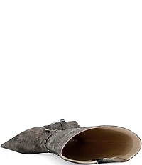 Azalea Wang Rondel Distressed Side Pocket Stiletto Boots