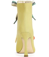 Azalea Wang Rovea Lace Up Peep Toe Booties