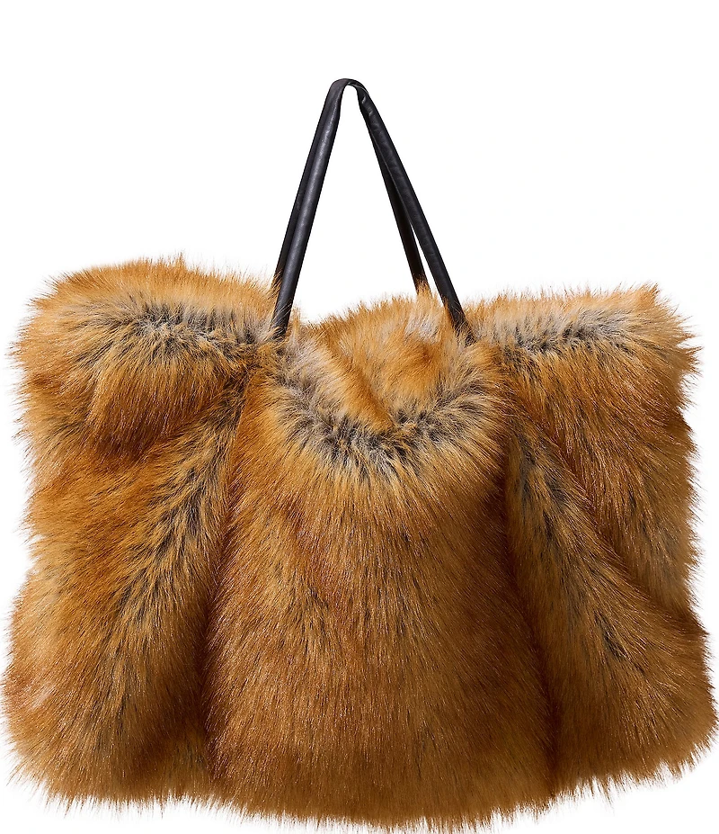 Azalea Wang Roxana Fox Faux Fur Tote Bag