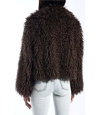 Azalea Wang Ruperta Faux Sherpa Shawl Collared Oversize Single Breasted Jacket