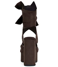 Azalea Wang Saki Ankle Tie Platform Block Heel Sandals