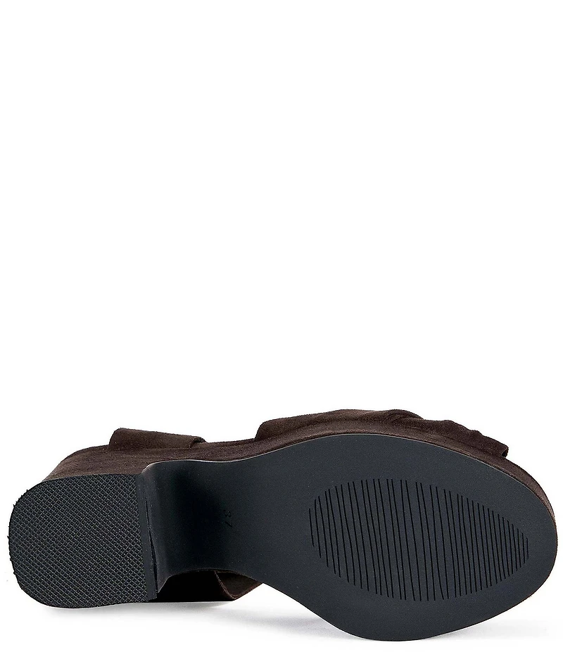 Azalea Wang Saki Ankle Tie Platform Block Heel Sandals