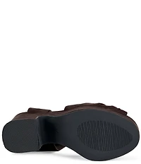 Azalea Wang Saki Ankle Tie Platform Block Heel Sandals