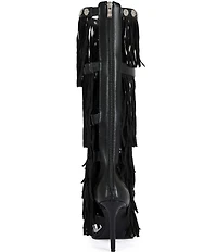 Azalea Wang Sameya Fringed Tall Gladiator Sandals