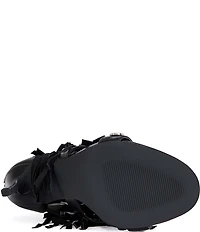 Azalea Wang Sameya Fringed Tall Gladiator Sandals