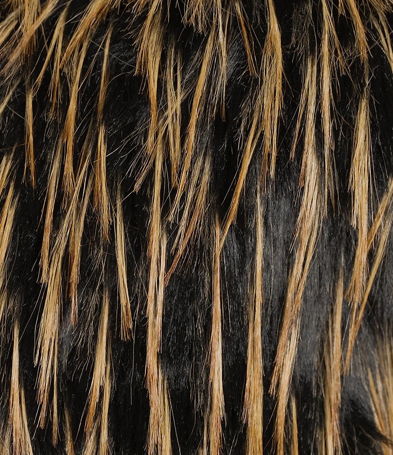 Azalea Wang Saoirse Faux Fur Oversize Collared Cropped Bolero Jacket