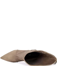 Azalea Wang Sariah Fringed Pointed Toe Kitten Heel Boots