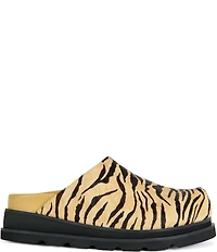 Azalea Wang Sarinda Tiger Print Calf Hair Platform Mules