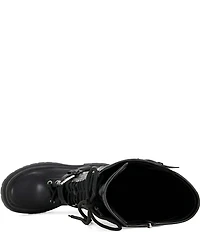 Azalea Wang Saxen Multi Strap Lace Up Tall Combat Boots