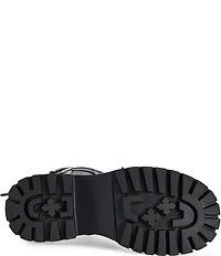 Azalea Wang Saxen Multi Strap Lace Up Tall Combat Boots