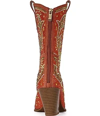 Azalea Wang Scott Rhinestone Embellished Western Booties