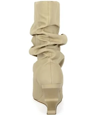 Azalea Wang Serona Slouch Shaft Pointed Toe Cantilever Wedge Boots