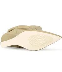 Azalea Wang Serona Slouch Shaft Pointed Toe Cantilever Wedge Boots