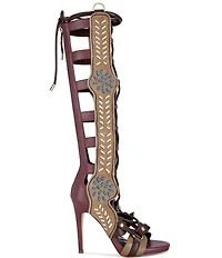 Azalea Wang Shai Lace Up Front Tall Shaft Gladiator Sandals