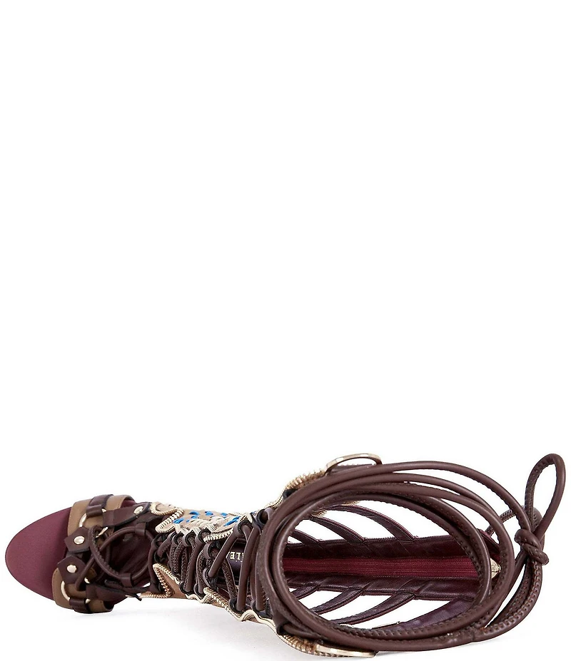 Azalea Wang Shai Lace Up Front Tall Shaft Gladiator Sandals