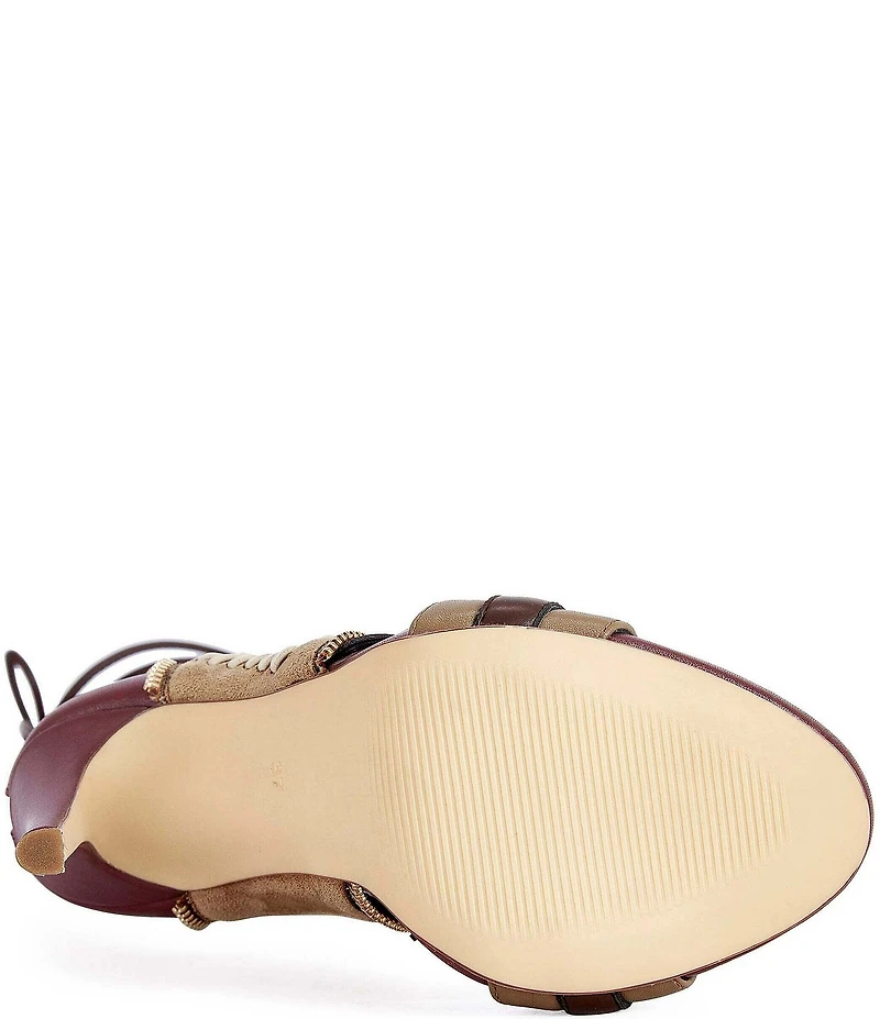 Azalea Wang Shai Lace Up Front Tall Shaft Gladiator Sandals