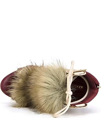 Azalea Wang Shainy Faux Fur Lace Up Shooties