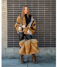 Azalea Wang Shainy Faux Fur Lace Up Shooties