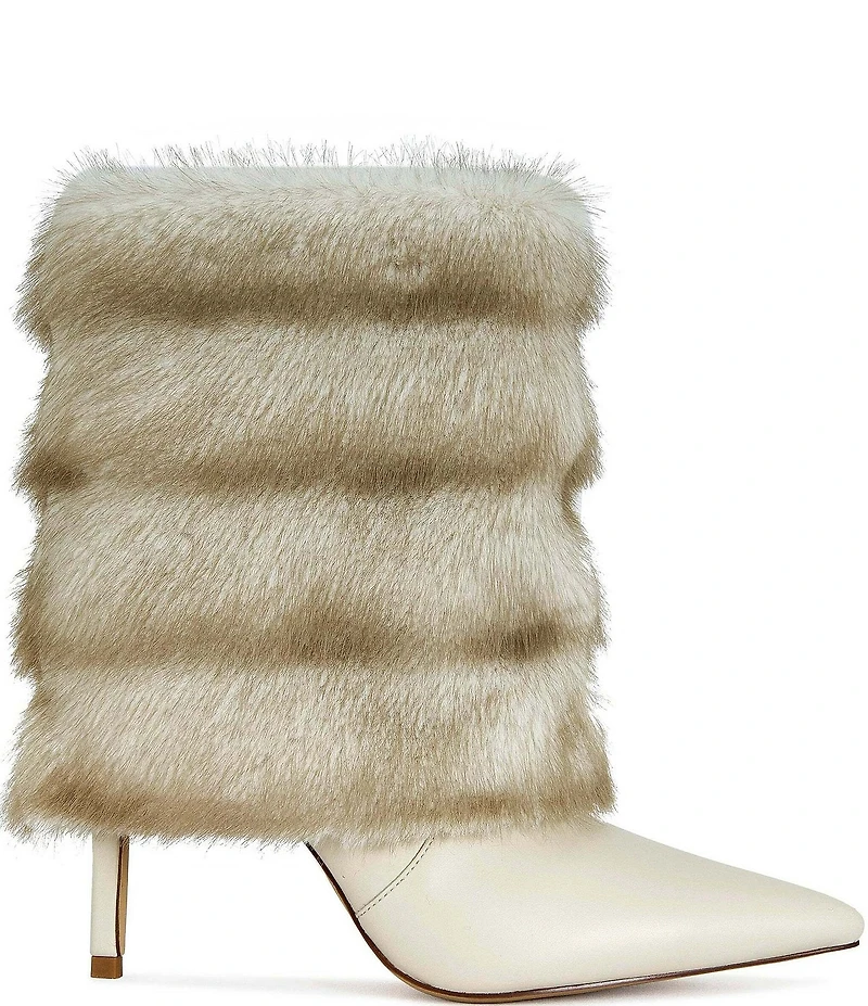 Azalea Wang Simon Faux Fur Foldover Booties