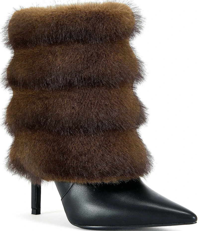 Azalea Wang Simon Faux Fur Foldover Booties