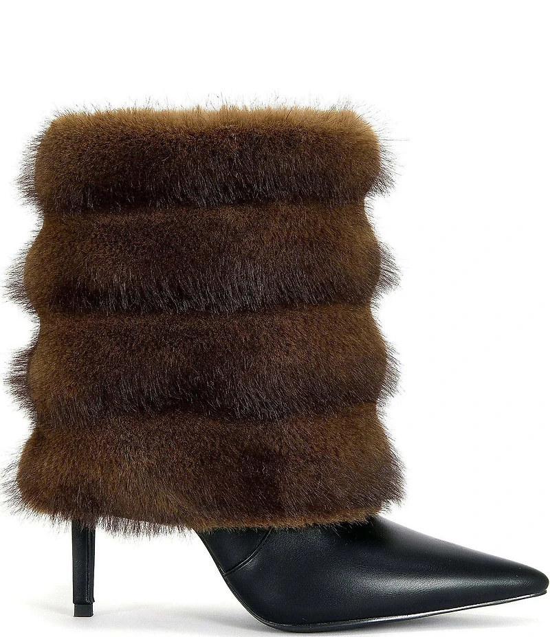 Azalea Wang Simon Faux Fur Foldover Booties
