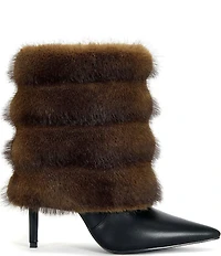 Azalea Wang Simon Faux Fur Foldover Booties
