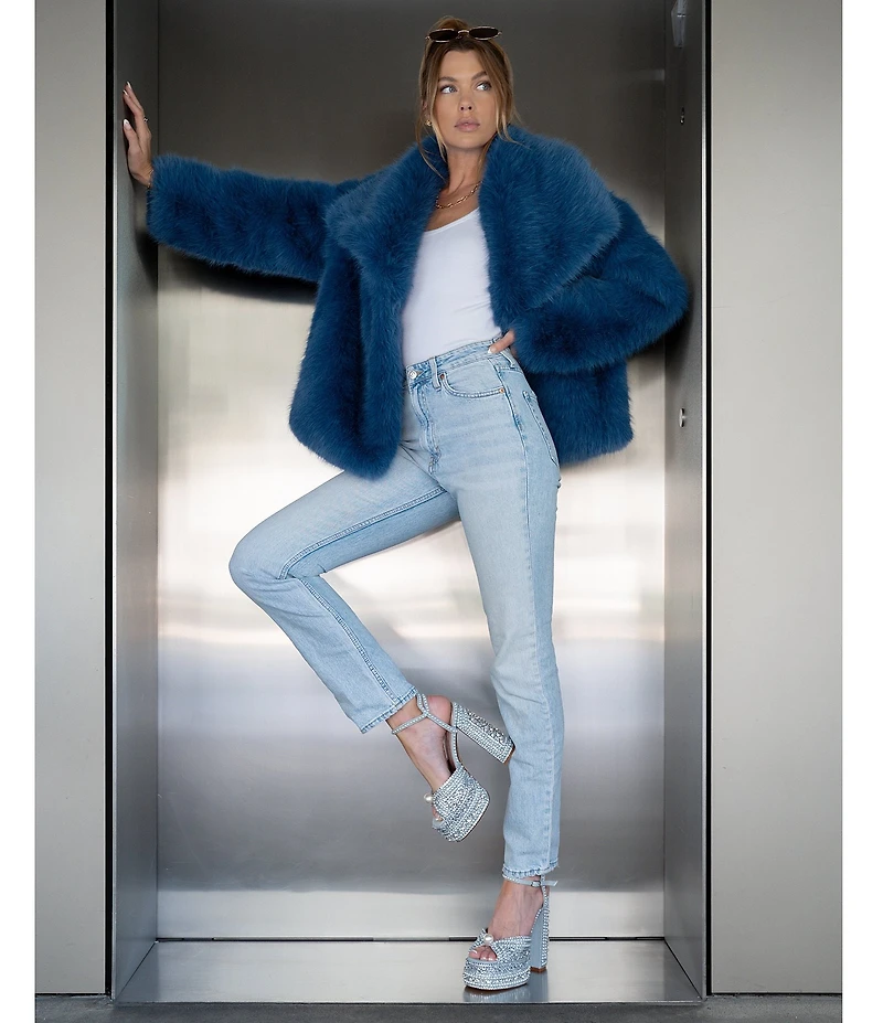 Azalea Wang SomethingBlue Pearl and Rhinestone Ornamented Platform Dress Sandals