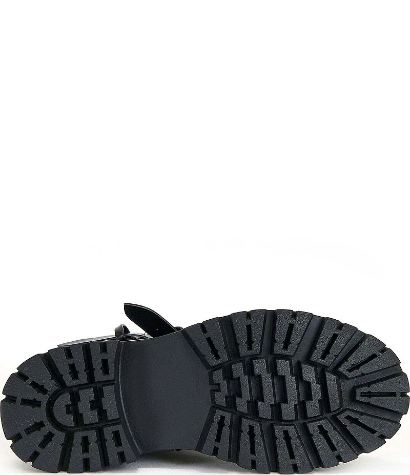 Azalea Wang Spridy Buckle Hardware Chunky Sole Combat Mid Calf Boots