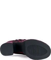 Azalea Wang Sprout Floral Ankle Strap Platform Bow Pumps