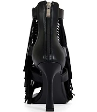 Azalea Wang Sumac Turquoise Ornamented Fringe Dress Sandals