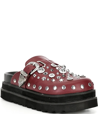 Azalea Wang Swiftly Studded Platform Clogs
