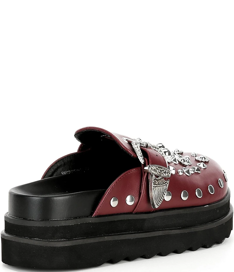 Azalea Wang Swiftly Studded Platform Clogs