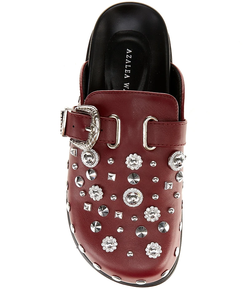 Azalea Wang Swiftly Studded Platform Clogs