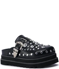 Azalea Wang Swiftly Studded Platform Clogs