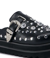 Azalea Wang Swiftly Studded Platform Clogs