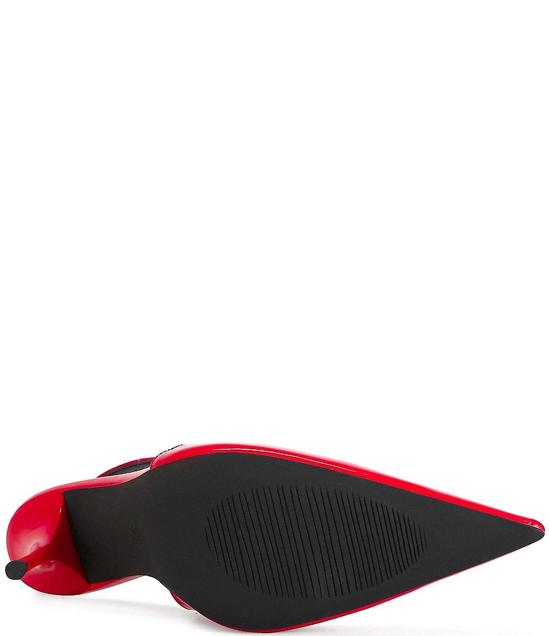 Azalea Wang Sylva Patent Pointed Toe Slingback Pumps