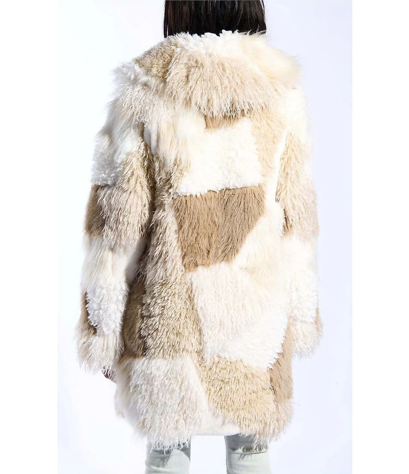Azalea Wang Taher Shawl Collar Oversize Faux Fur Jacket