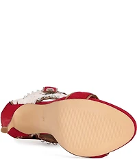 Azalea Wang Tahlie Cow Print Calf Hair Western Boot Shaft Sandals