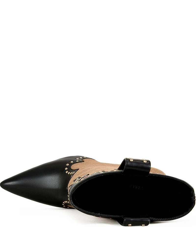 Azalea Wang Tallulah Studded Western Wedge Booties