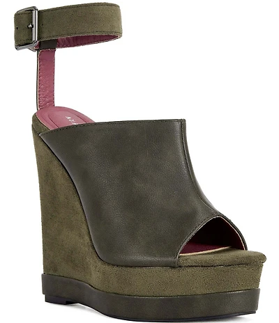 Azalea Wang Tana Ankle Strap Platform Wedge Sandals