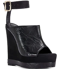 Azalea Wang Tana Ankle Strap Platform Wedge Sandals