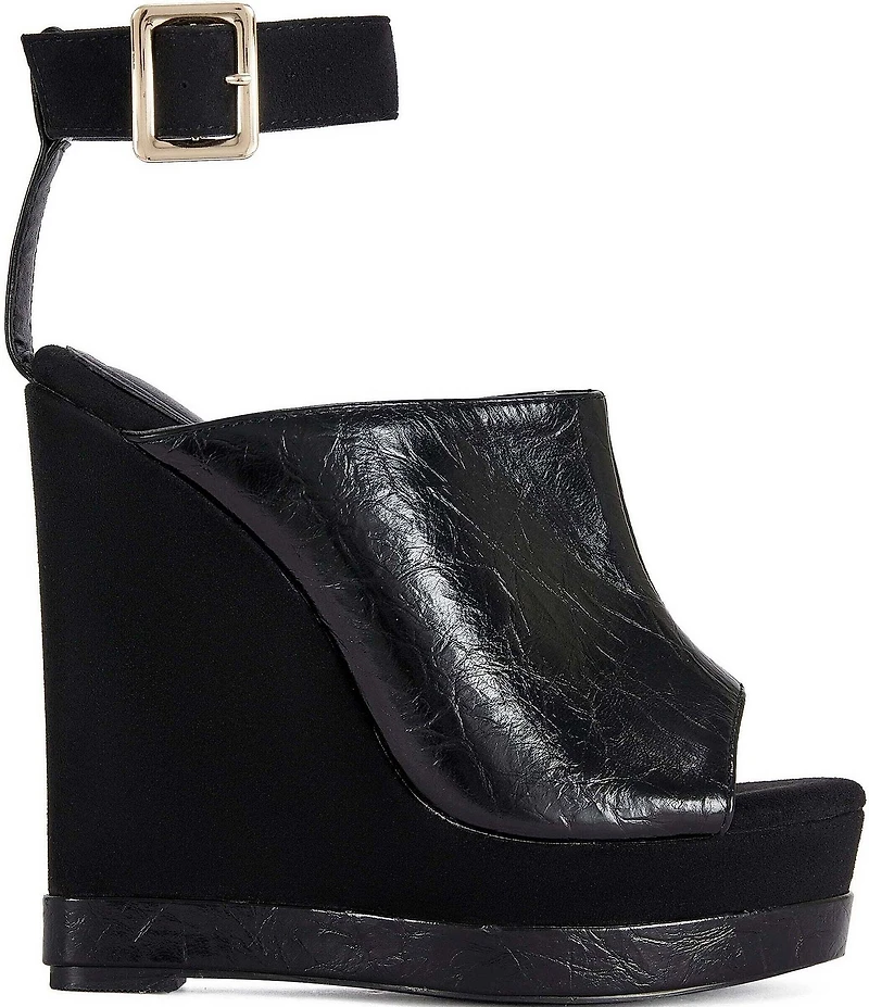 Azalea Wang Tana Ankle Strap Platform Wedge Sandals