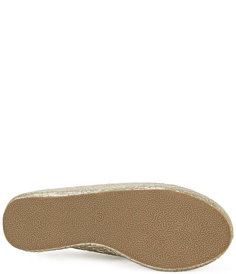 Azalea Wang Teatree Woven Metallic Platform Clogs