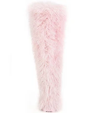 Azalea Wang Templeton Faux Fur Platform Over The Knee Boots