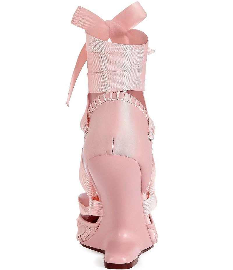 Azalea Wang Tendu Ankle Tie Cantilever Ballerina Pumps