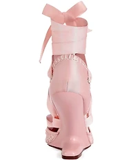 Azalea Wang Tendu Ankle Tie Cantilever Ballerina Pumps