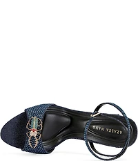 Azalea Wang Treetok Ornament Rhinestone Embellished Ankle Strap Dress Sandals