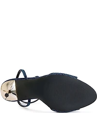 Azalea Wang Treetok Ornament Rhinestone Embellished Ankle Strap Dress Sandals