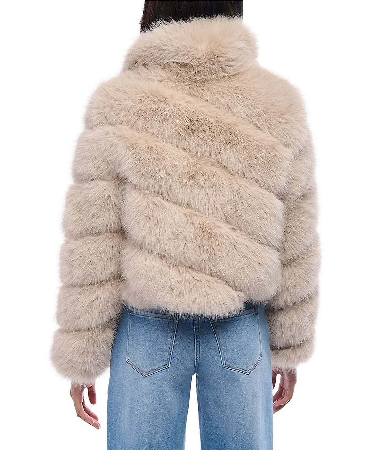 Azalea Wang Tumi Faux Fur Collared Filled Jacket